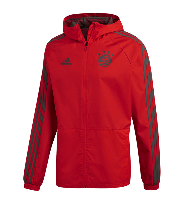 adidas FC Bayern München Regenjacke Rot Grau - rot