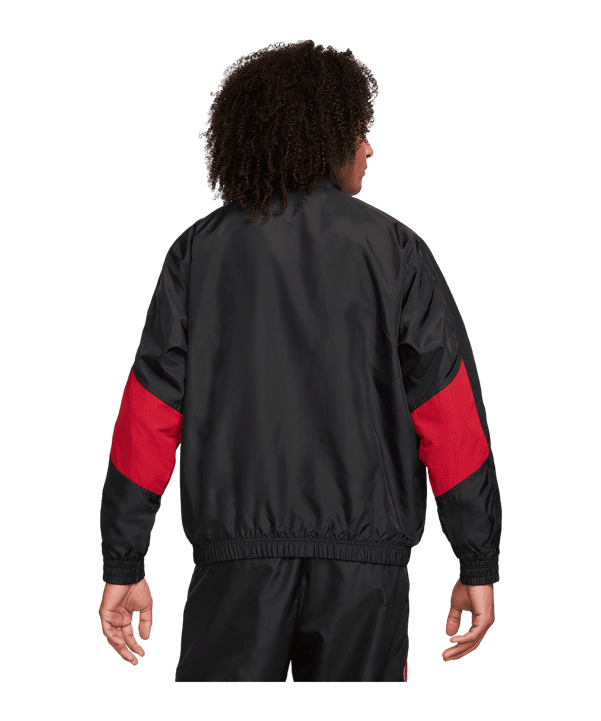 Nike Woven Air Jacke Schwarz Rot F011 - schwarz
