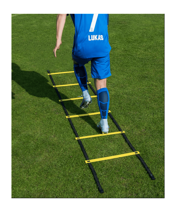 Cawila CORE Koordinationsleiter 4m inkl. Tasche | variable Sprossen - gelb