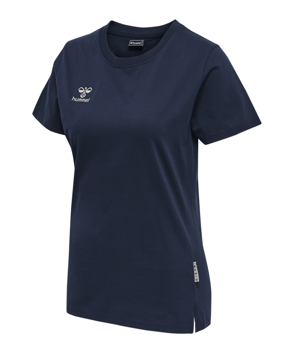 Hummel Move Grid Cotton T-Shirt Damen Blau F7026 - blau