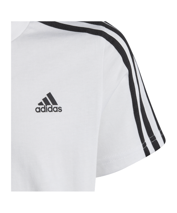adidas 3S T-Shirt Kids Weiss Schwarz - weiss