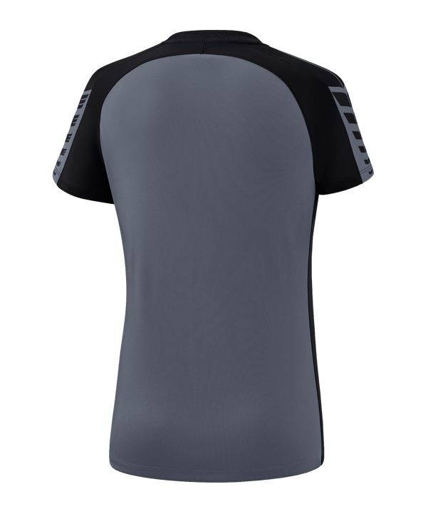 Erima Six Wings T-Shirt Damen Grau Schwarz - grau