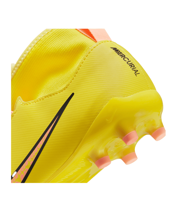 Nike Jr Air Zoom Mercurial Superfly IX Academy FG/MG Kids Lucent Gelb Rosa F780 - gelb