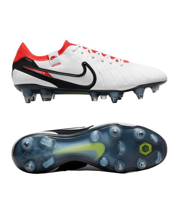 Nike Tiempo Legend X Elite SG AC Ready Weiss Schwarz Rot F100 - weiss