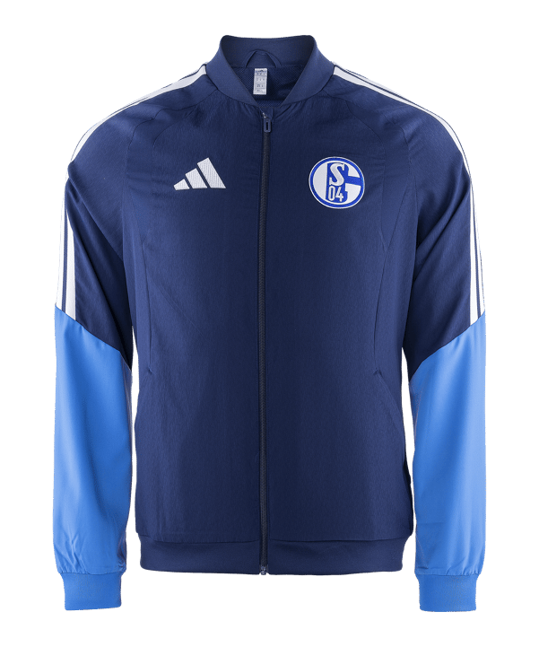 adidas FC Schalke 04 Team Präsentationsjacke Blau - blau