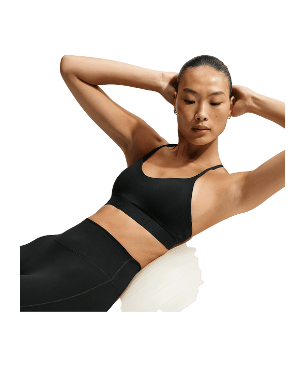 Nike Indy Light Support Sport-BH Dames Zwart K10 - zwart
