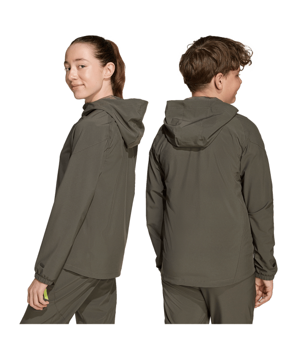 adidas Real Madrid Vis Tech Travel Jacke Kids Grau - grau