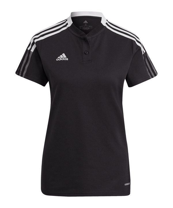 adidas Tiro 21 COACH Poloshirt Damen Schwarz - schwarz