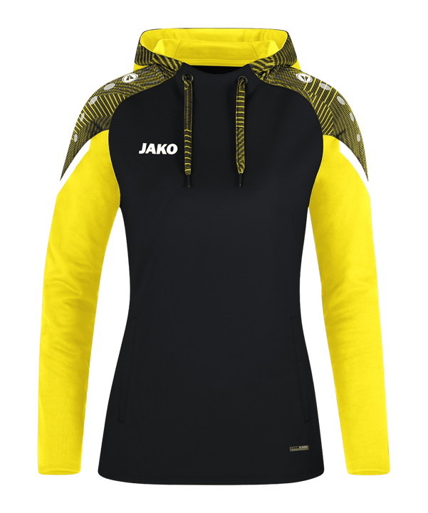 JAKO Performance Hoody Damen Schwarz Gelb F808 - schwarz