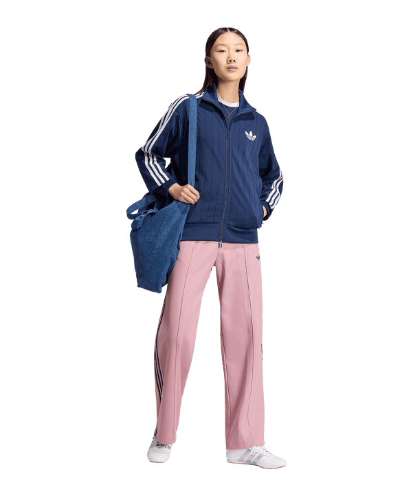 adidas Originals Pinstripe Firebird Loose Jas Dames Blauw - blauw