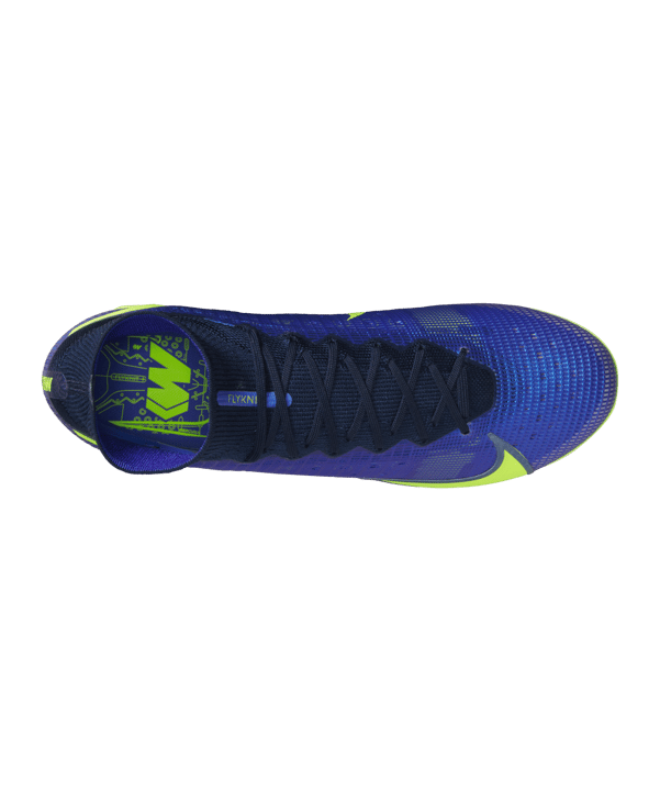 Nike Mercurial Superfly VIII Recharge Elite FG Blau Gelb F574 - blau
