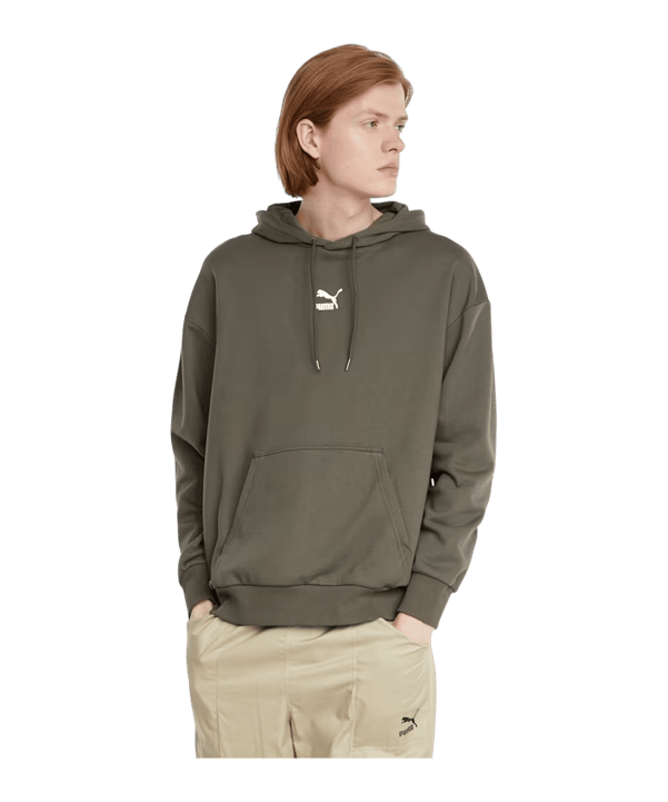 PUMA Classics Oversized Hoody Verde C044 - verde