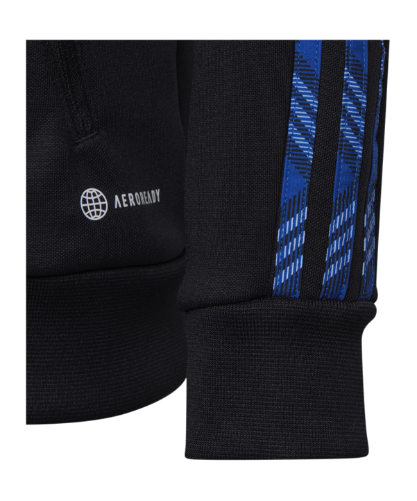 adidas Tiro Trainingsjacke Kids Schwarz Blau - schwarz