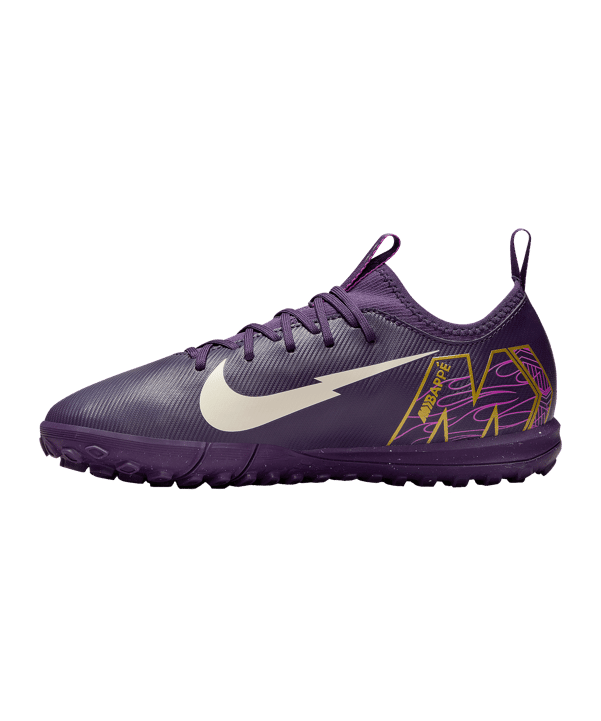 Nike Jr Air Zoom Mercurial Vapor XVI Academy TF Kylian Mbappe Signature Kids Lila F500 - lila