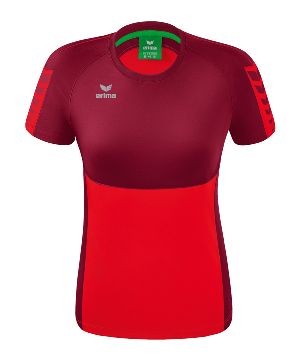 Erima Six Wings T-Shirt Damen Rot Dunkelrot - rot