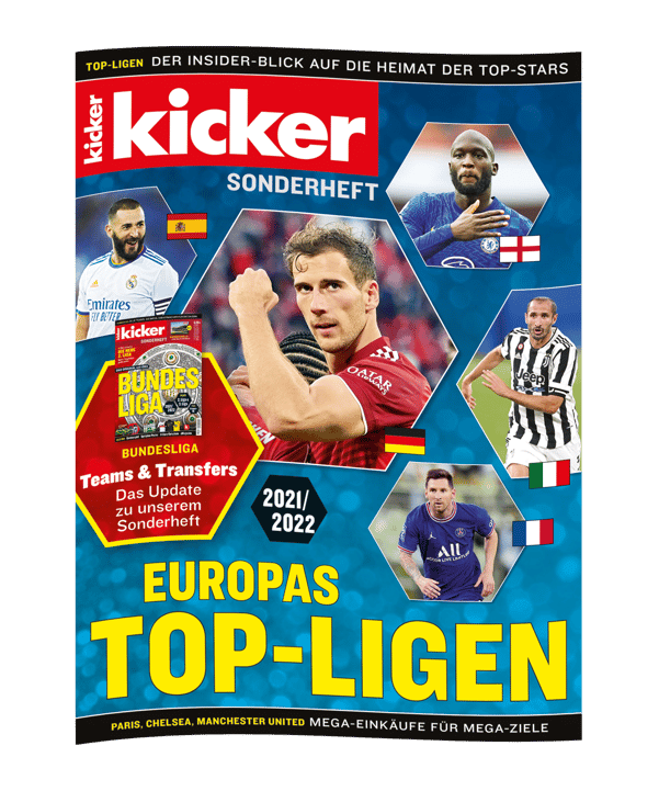 kicker Europas Top-Ligen 2021/2022 - rot