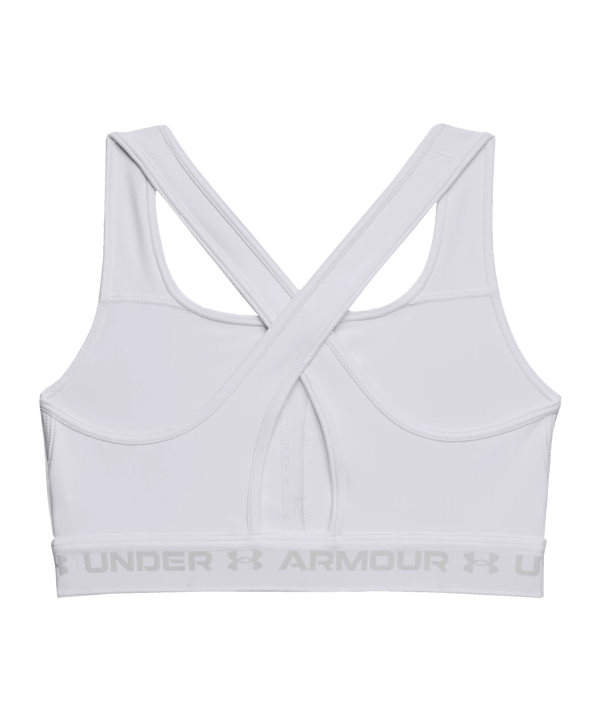 Under Armour Crossback Mid Sport-BH Dames Wit K100 - wit