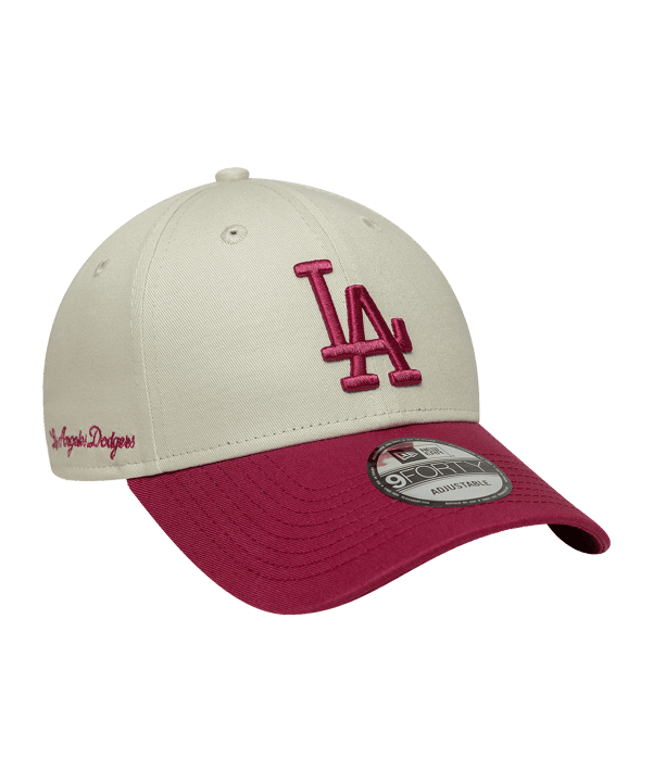 New Era MLB Los Angeles Dodgers Side Script 9Forty Cap Beige - beige