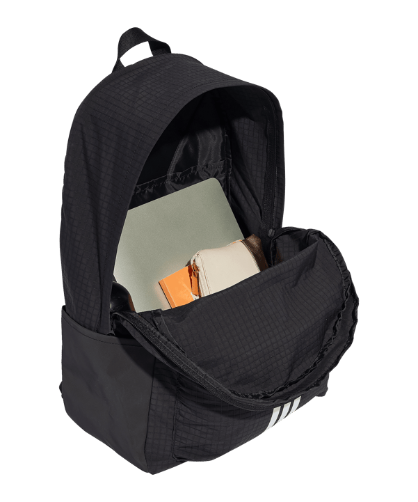 adidas Essentials 3 Stripes Rucksack Schwarz - schwarz