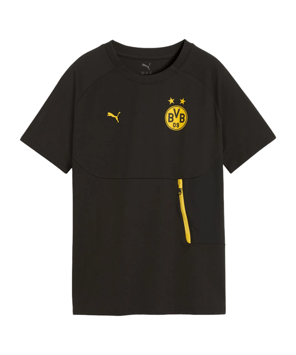 PUMA Borussia Dortmund PUMATECH Pocket T-Shirt Enfants Noir C07 - noir