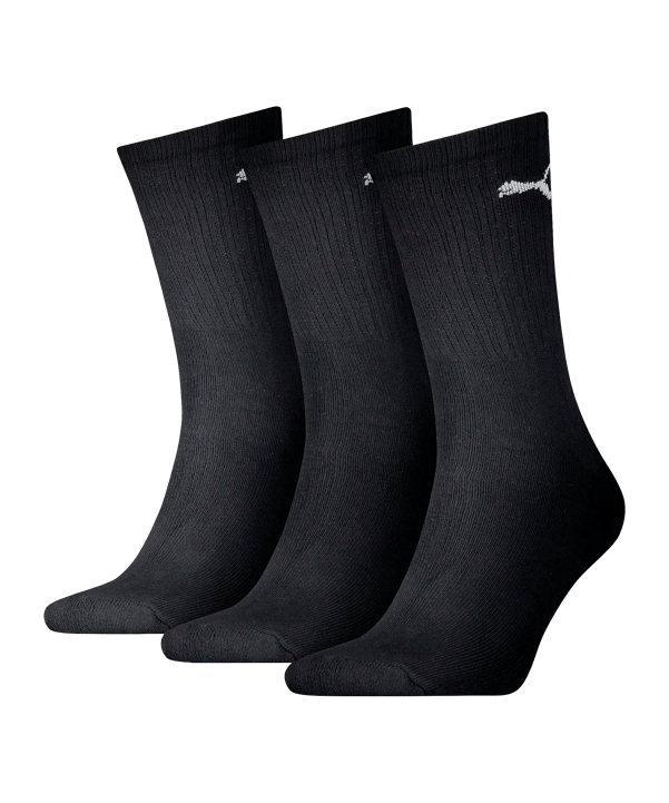 PUMA Short Crew 3er Pack Socken Schwarz F200 - schwarz