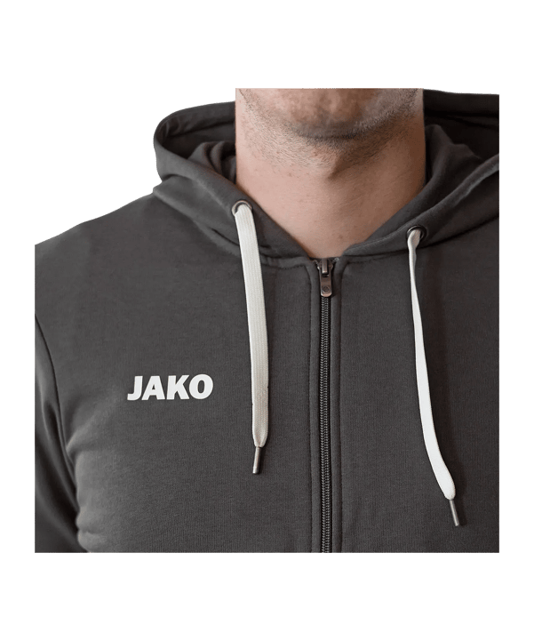 JAKO Base Jas met capuchon Grijs K021 - grijs