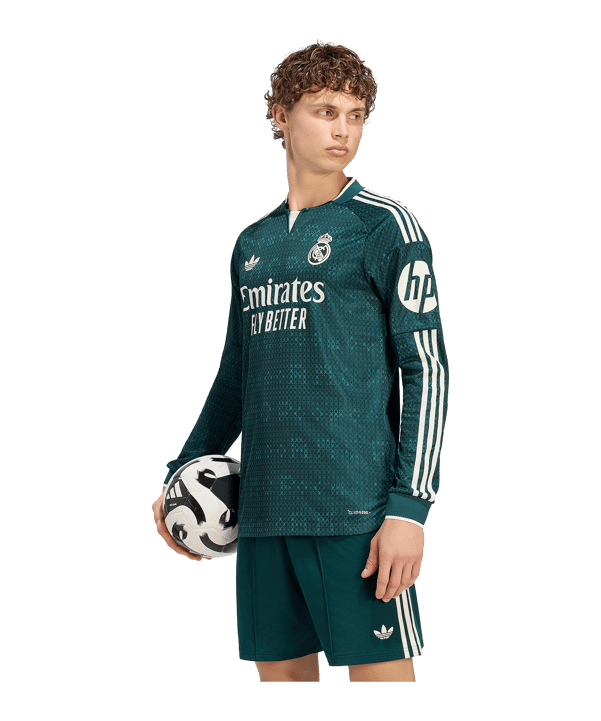 adidas Real Madrid Authentic Maglia maniche lunghe Away 2026/2027 Verde - verde