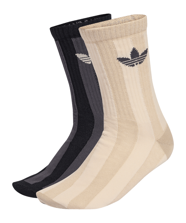 adidas Stripes Crew 2er Pack Socken Weiß - weiss