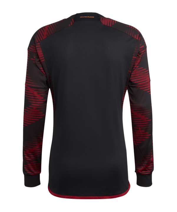 adidas DFB Deutschland Trikot langarm Away WM 2022 Schwarz - schwarz