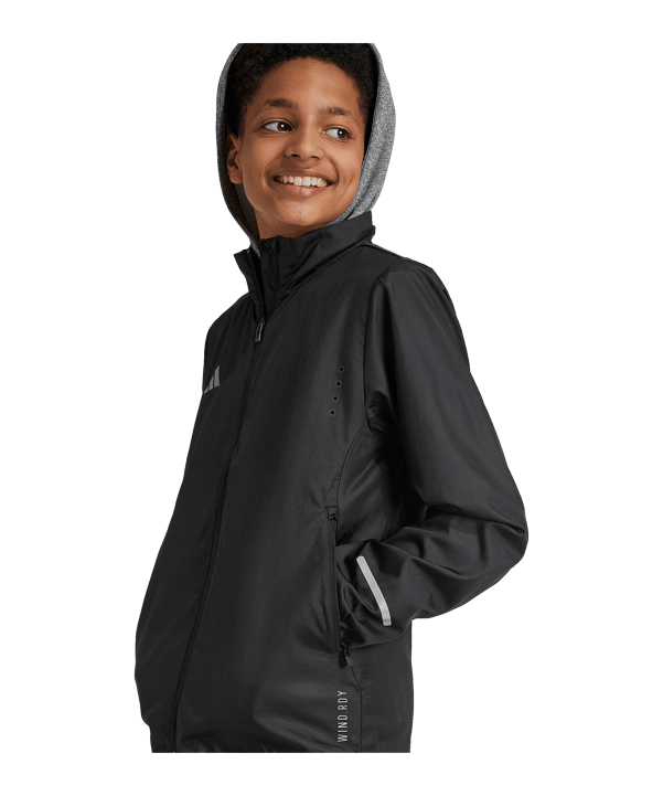 adidas Sportswear Jacke Kids Schwarz - schwarz