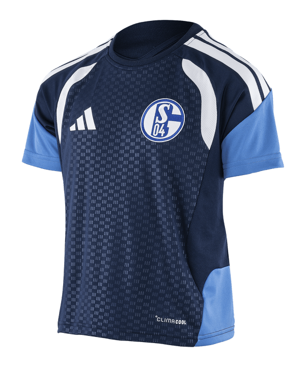adidas FC Schalke 04 Team Trainingsshirt Kids Blau - blau
