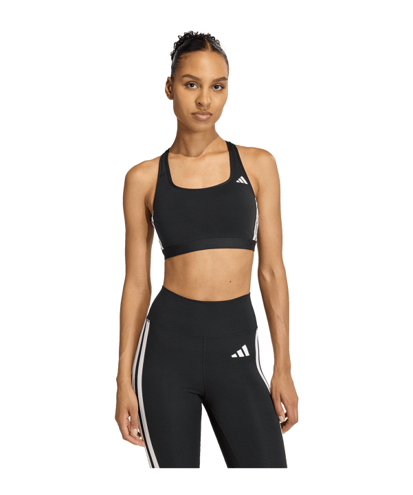 adidas Optime Essentials Workout Sport-BH Damen Schwarz - schwarz