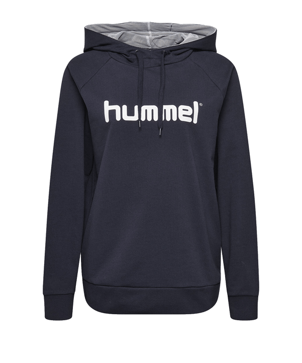 Hummel Cotton Logo Hoody Damen Blau F7026 - blau