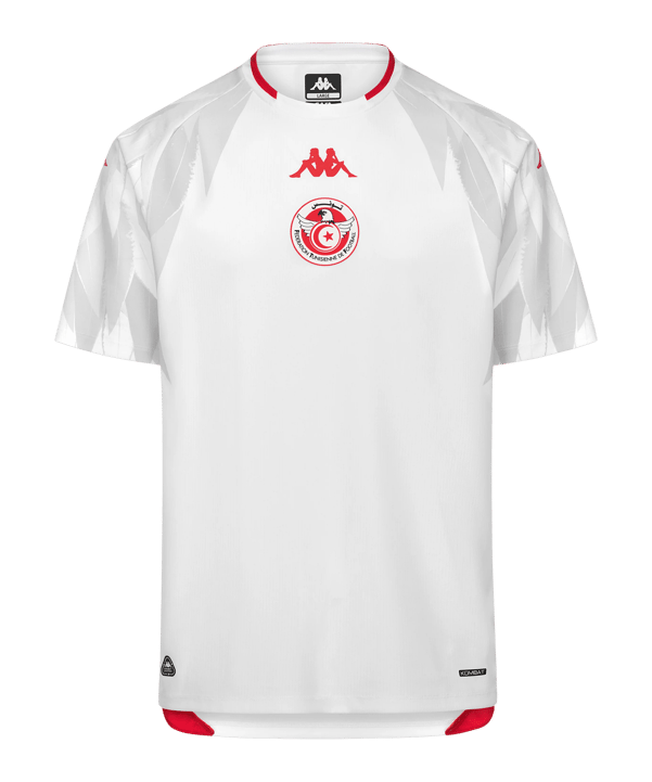Kappa FTF Tunisie Maillot Home CM 2026 Blanc - blanc