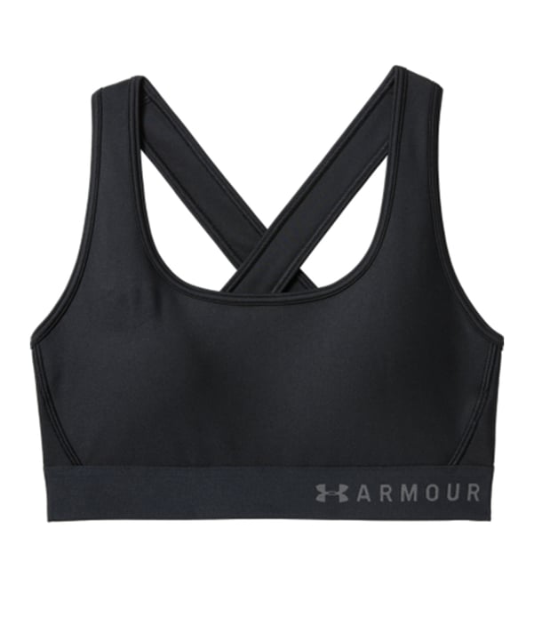 Under Armour Mid Crossback Bra Damen Schwarz F001 - schwarz