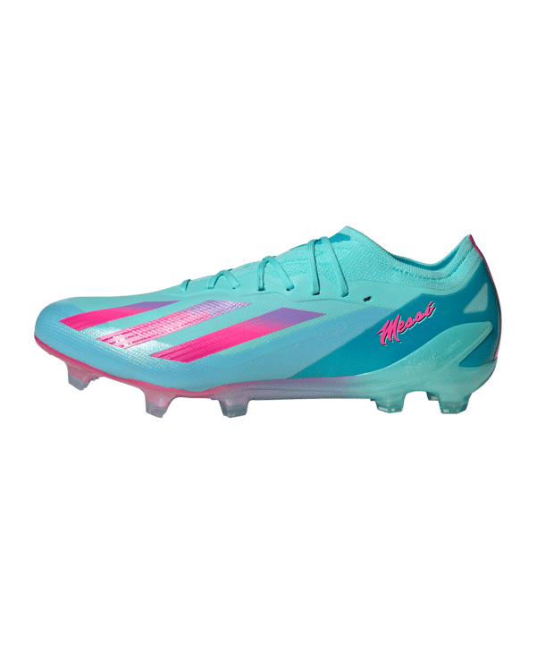 adidas X Crazyfast.1 FG Messi Bienvenido a Miami Türkis Pink Blau - tuerkis