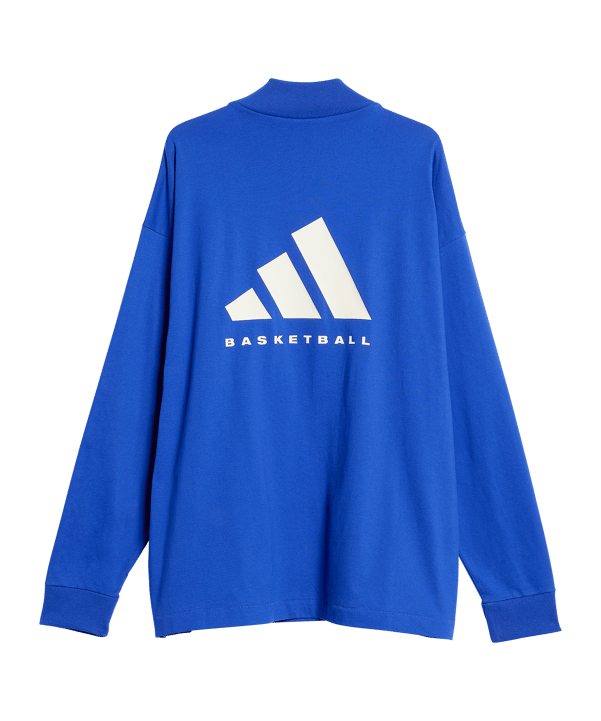 adidas Basketball Trikot langarm Blau - blau