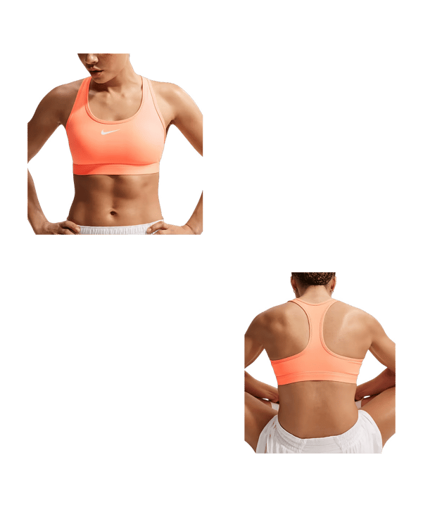 Nike Swoosh Medium Support Sport-BH Dames Orange K852 - oranje