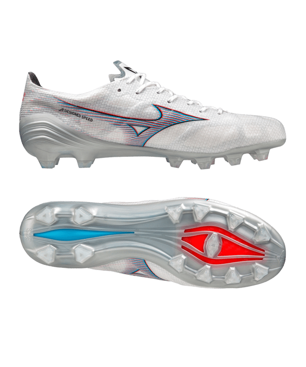 Mizuno Alpha Elite FG Weiss Rot F09 - weiss