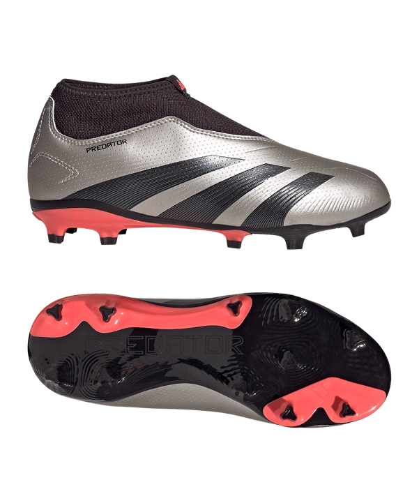 adidas Predator League LL FG Vivid Horizon Kids Grau Pink - grau