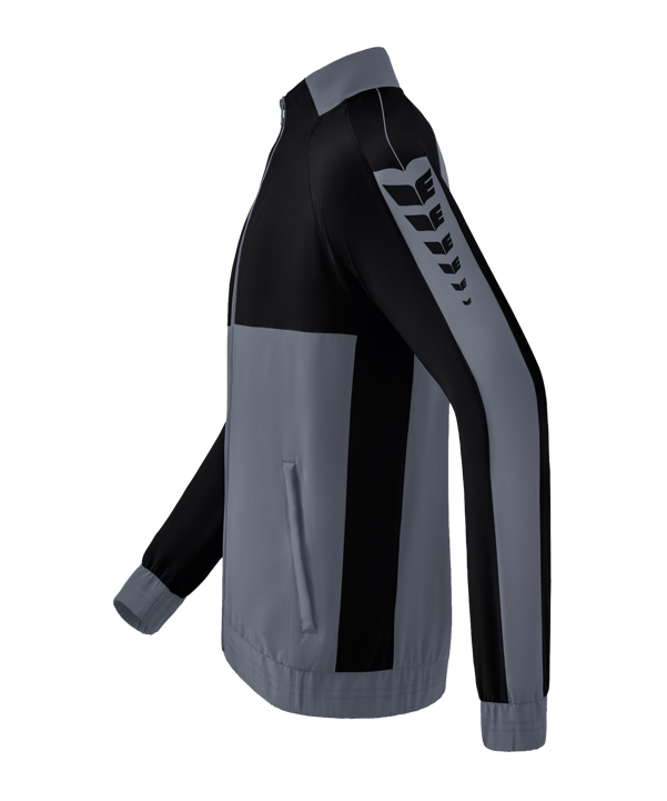 Erima Six Wings Präsentationsjacke Grau Schwarz - grau
