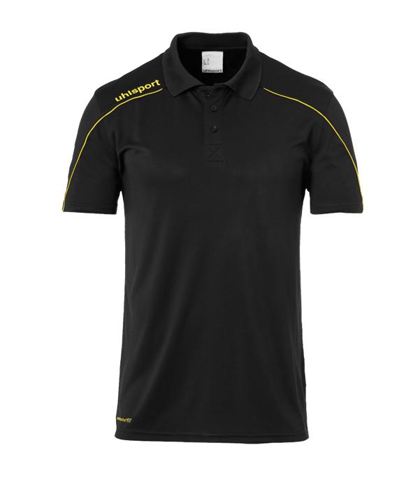 uhlsport Stream 22 Poloshirt Kids Schwarz Gelb F23 - schwarz