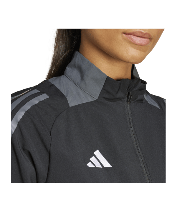 adidas Tiro 24 Competition Präsentationsjacke Damen Schwarz - schwarz