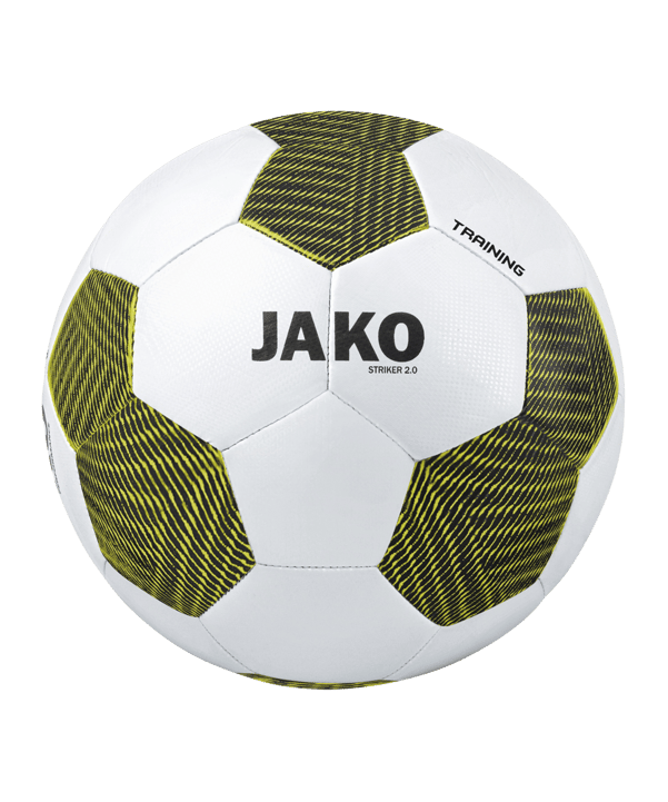 JAKO Striker 2.0 Trainingsball Weiss Gelb F704 - weiss
