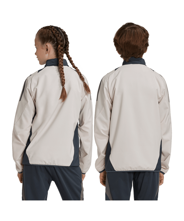 adidas Real Madrid Prematch Jacke Kids Grau - rosa