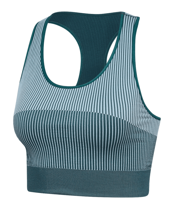 Hummel Yoga Seamless Crop T-Shirt Damen Blau F7280 - blau