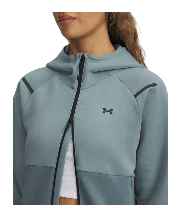 Under Armour Unstoppable Fleece Kapuzenjacke Damen Grün F323 - gruen