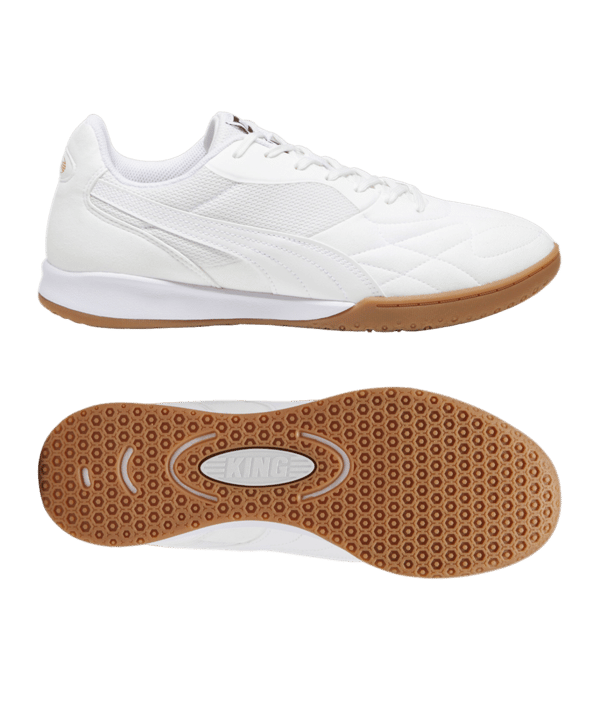 PUMA KING Top IT Halle Weiss Gold F02 - weiss