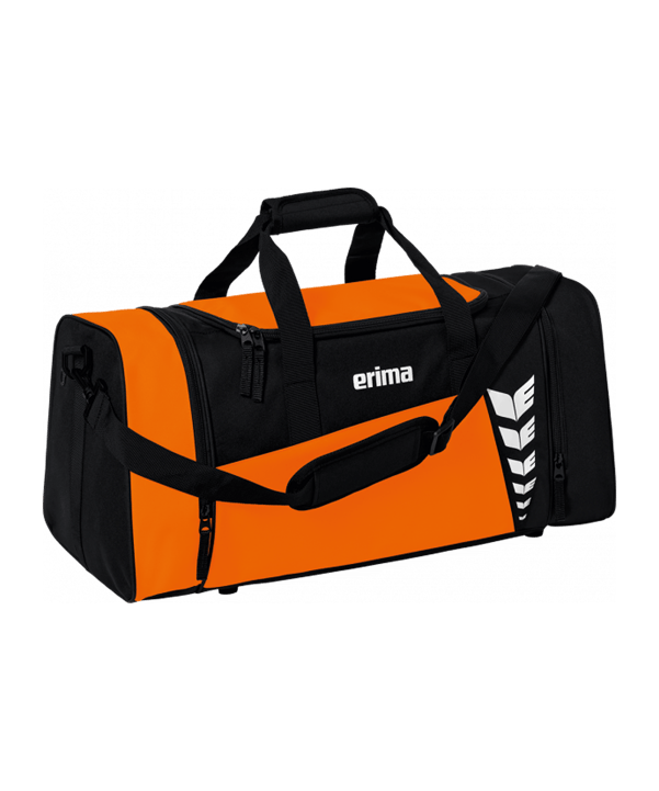 Erima Six Wings Sporttasche Gr. S Orange Schwarz - orange