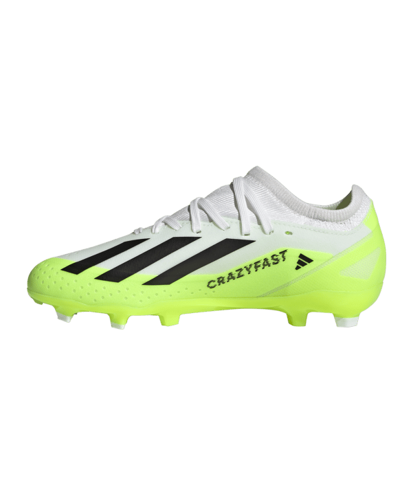 adidas X Crazyfast.3 FG Crazyrush Kids Weiss Schwarz Gelb - weiss